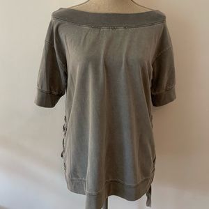 NORDSTROM Green Off-the-shoulder Top